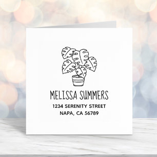 Carimbo Auto Entintado Endereço da fábrica da Monstera