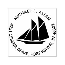 Endereço de devolução à volta do veleiro