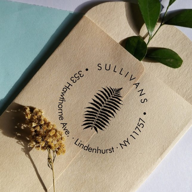 Carimbo Auto Entintado Endereço de Devolução Botânica da Floresta Simples (Criador carregado)