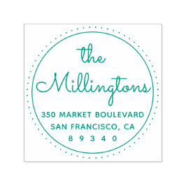 Carimbo Auto Entintado Endereço de devolução Chic Round