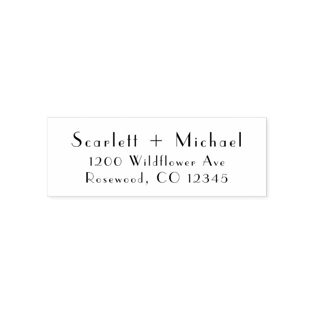 Carimbo Auto Entintado Endereço de Devolução Chic Simples (Design)