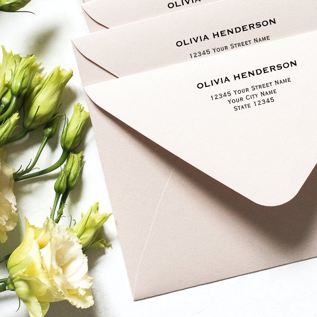 Carimbo Auto Entintado Endereço de devolução clássico e elegante (Criador carregado)