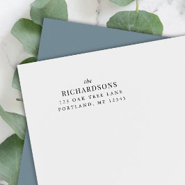 Carimbo Auto Entintado Endereço de Devolução Clássico Moderno do Sobrenom