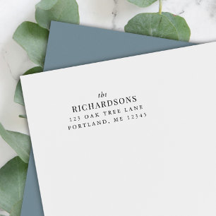 Carimbo Auto Entintado Endereço de Devolução Clássico Moderno do Sobrenom