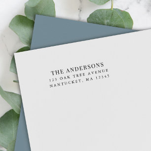 Carimbo Auto Entintado Endereço de Devolução Clássico Moderno do Sobrenom