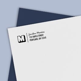 Carimbo Auto Entintado Endereço de Devolução com Monograma e Nome em Letr