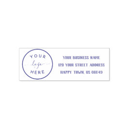 Carimbo Auto Entintado Endereço de devolução comercial com logotipo