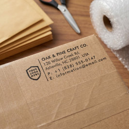 Carimbo Auto Entintado Endereço de Devolução Comercial | Logotipo Profiss