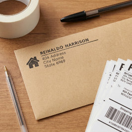 Carimbo Auto Entintado Endereço de Devolução Comercial | Logotipo Profiss