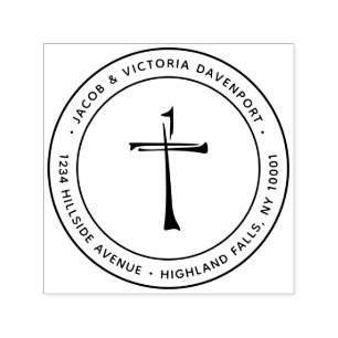 Carimbo Auto Entintado Endereço de Devolução Cristão Desenhado em Mã