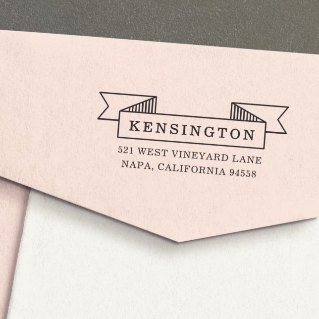 Carimbo Auto Entintado Endereço de devolução da faixa de opções (Criador carregado)