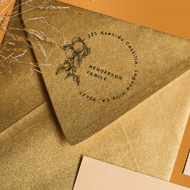 Carimbo Auto Entintado Endereço de devolução da família Botânica das Lara