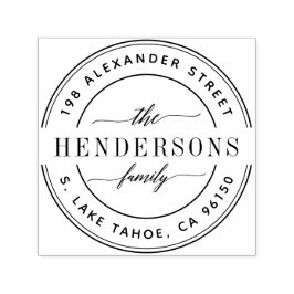 Carimbo Auto Entintado Endereço de devolução da família de logotipos redo