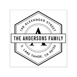 Carimbo Auto Entintado Endereço de devolução da família de logotipos redo