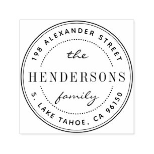 Carimbo Auto Entintado Endereço de devolução da família de logotipos redo