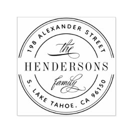 Carimbo Auto Entintado Endereço de devolução da família de logotipos redo