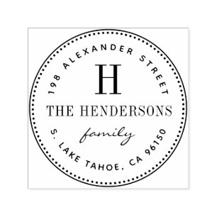 Carimbo Auto Entintado Endereço de devolução da família de logotipos redo