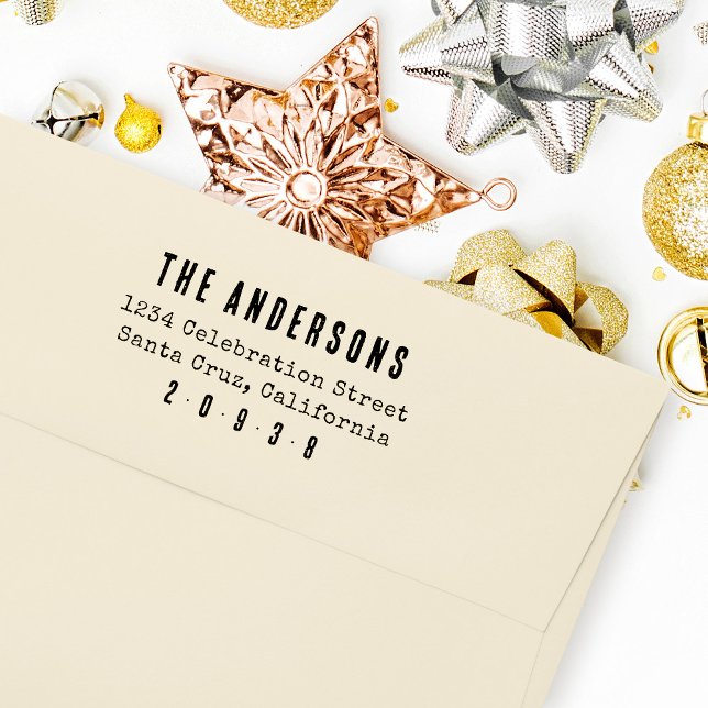 Carimbo Auto Entintado Endereço de devolução da família de máquinas de es (Criador carregado)