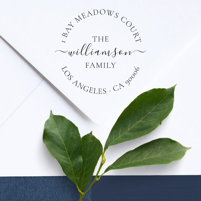 Carimbo Auto Entintado Endereço de devolução da família de script do Rico (Criador carregado)