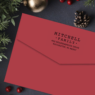 Carimbo Auto Entintado Endereço de devolução da família personalizada