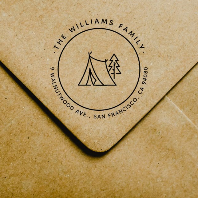 Carimbo Auto Entintado Endereço de devolução da família personalizada de  (Criador carregado)