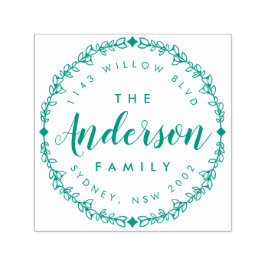 Carimbo Auto Entintado Endereço de Devolução da Família Rustic Script Des