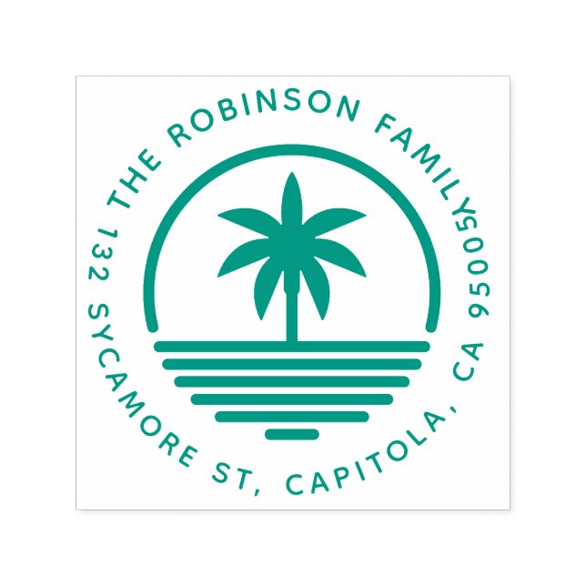 Carimbo Auto Entintado Endereço de devolução da família Silhouette de Árv (Design)