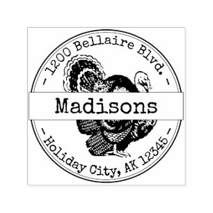 Carimbo Auto Entintado Endereço de devolução da fonte de máquina de escre