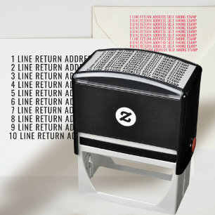 Carimbo Auto Entintado Endereço de Devolução de 12 Linhas Personalizado