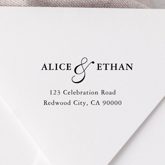 Carimbo Auto Entintado Endereço de Devolução de Ampersand de Script Simpl (Criador carregado)