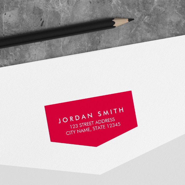 Carimbo Auto Entintado Endereço de Devolução de Banner Clássico Moderno (Criador carregado)