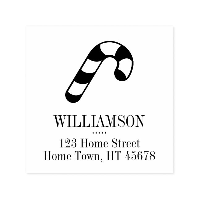 Carimbo Auto Entintado Endereço de devolução de canas de Natal (Design)