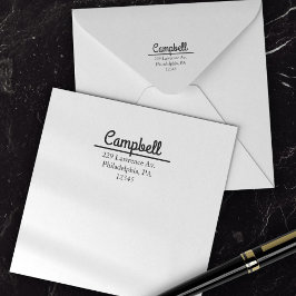 Carimbo Auto Entintado Endereço de Devolução de Carta com Letra à Mão Boh