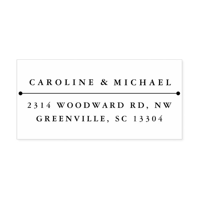 Carimbo Auto Entintado Endereço de Devolução de Casais Clássicos (Design)