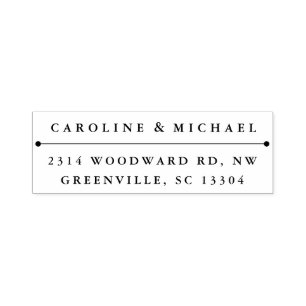 Carimbo Auto Entintado Endereço de Devolução de Casais Clássicos