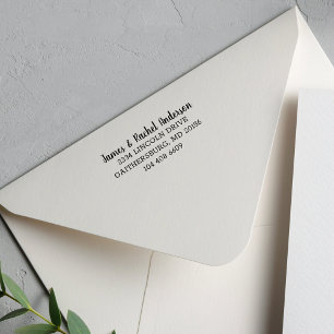 Carimbo Auto Entintado Endereço de devolução de Casais simples persona