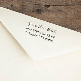 Carimbo Auto Entintado Endereço de Devolução de Casal de Casamento de Scr