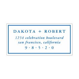 Carimbo Auto Entintado Endereço de Devolução de Casamento Clássico