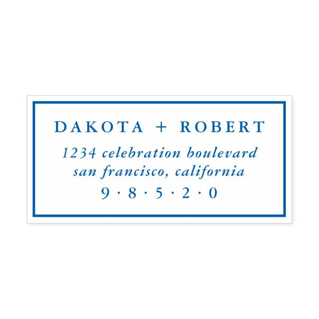 Carimbo Auto Entintado Endereço de Devolução de Casamento Clássico (Design)