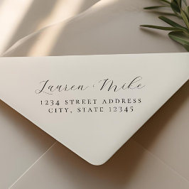 Carimbo Auto Entintado Endereço de Devolução de Casamento de Script Delic