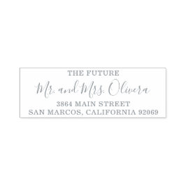 Carimbo Auto Entintado Endereço de Devolução de Casamento Elegante de Scr