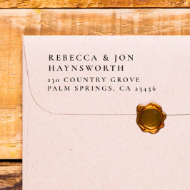 Carimbo Auto Entintado Endereço de devolução de casamento legante