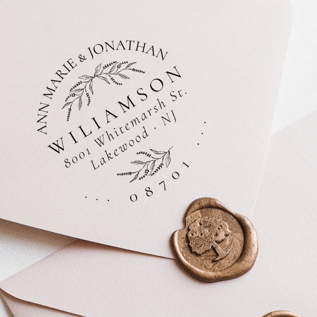 Carimbo Auto Entintado Endereço de Devolução de Casamento Personalizado d (Criador carregado)