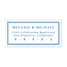 Endereço de Devolução de Casamento Retangular Eleg