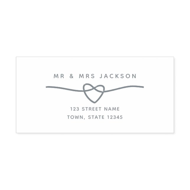 Carimbo Auto Entintado Endereço de Devolução de Casamento Simples (Design)