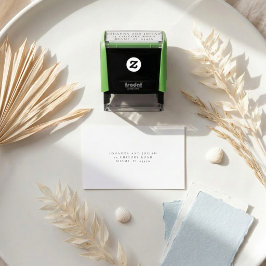 Carimbo Auto Entintado Endereço de Devolução de Casamento Simples Clássic