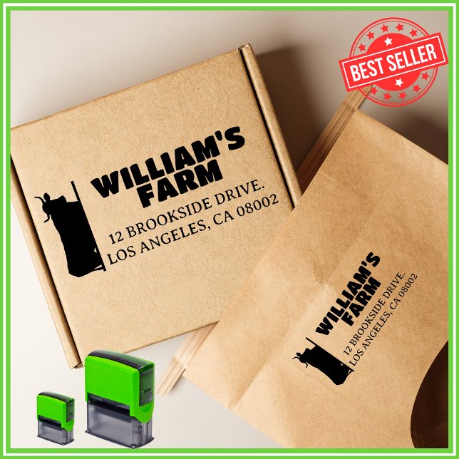 Carimbo Auto Entintado Endereço de Devolução de Cubo Único de Negócio de  (Criador carregado)