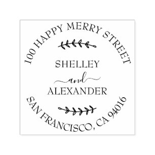 Carimbo Auto Entintado Endereço de Devolução de Dois Nomes da Ramificação