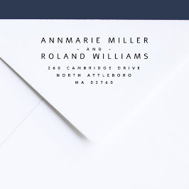 Carimbo Auto Entintado Endereço de devolução de dois Sobrenomes modernos 