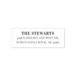 Carimbo Auto Entintado Endereço de devolução de família moderna simples